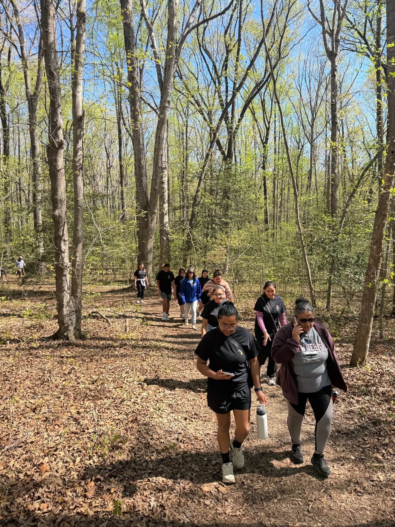 Walk participants on the trail